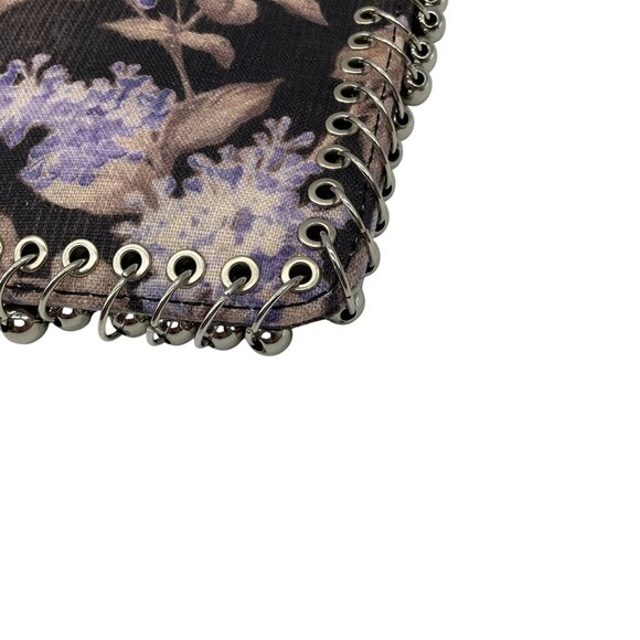 Zimmermann Black Lavender Floral Embellished Envelope Clutch - Picture 13 of 13